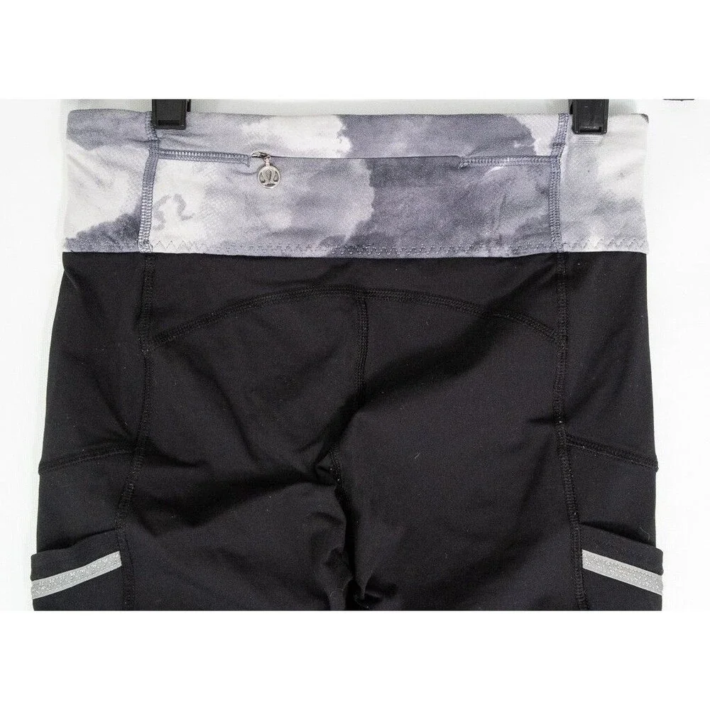 Lululemon Athletic Leggings Black and Gray Women's Size 4